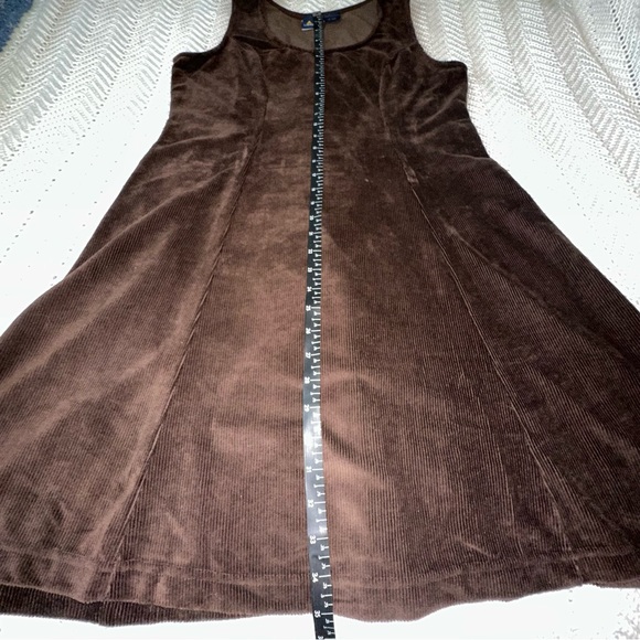 Women's Liz Sport Brown Corduroy Mini Dress - Size Large - Picture 6 of 6
